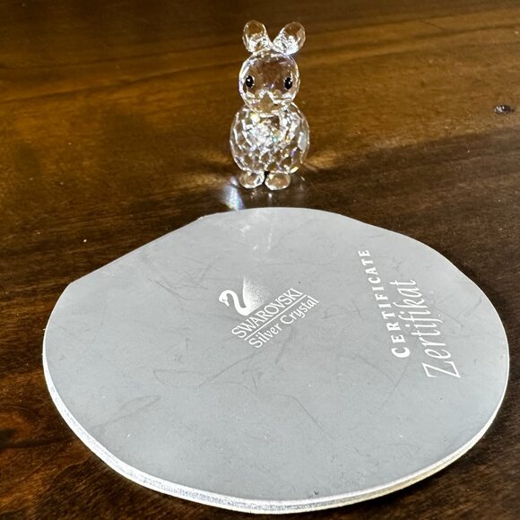 RETIRED Swarovski Crystal Figurine w/Box - Mini Sitting Rabbit - 7678 040 000 - Picture 5 of 7